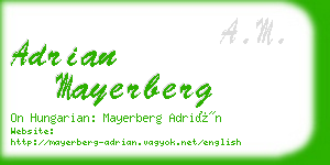 adrian mayerberg business card